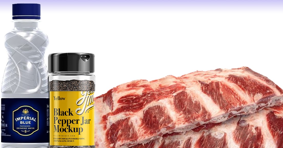 Download Free Oven Baked Spare Ribs Recipe Food Heaven PSD Mockup Template