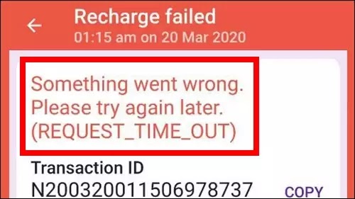 How To Fix PhonePe Request Time Out Recharge Failed Something Went Wrong Problem Solved