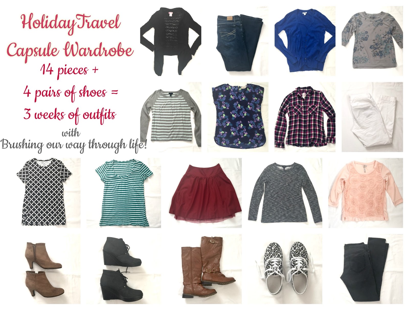 Brushing Our Way Through Life Holiday Travel Capsule Wardrobe