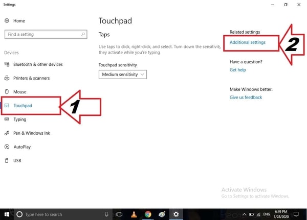 Laptop touchpad not working windows 10 How to solve this issue - Dear