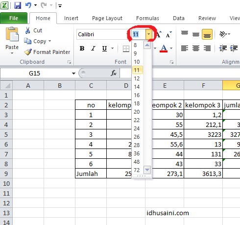 Fungsi Font Pada Microsoft Excel Husaini Blog