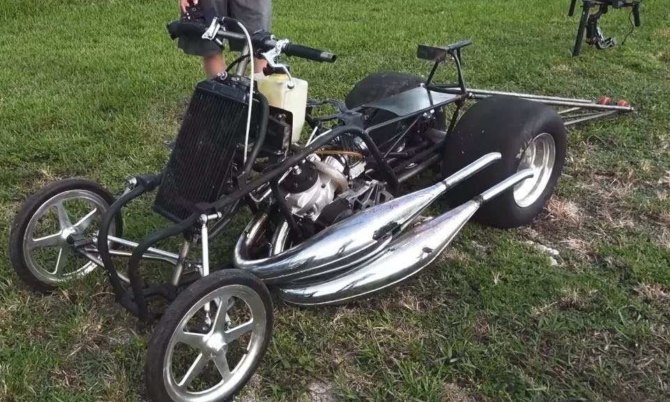 Just A Car Guy full drag race Banshee from a company called Proven