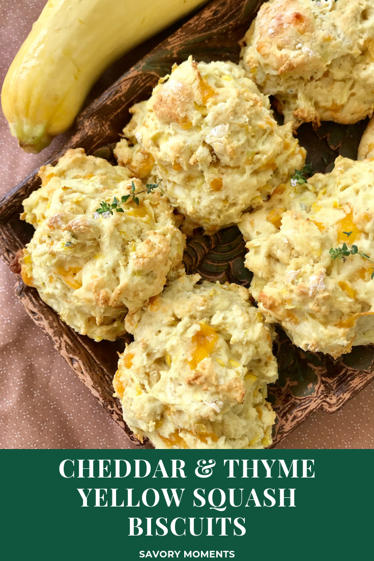 Savory Moments Cheddar and thyme yellow squash biscuits