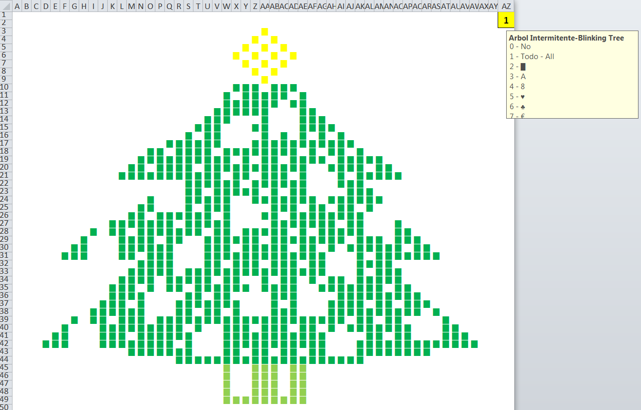 A Blinking Excel Christmas Tree ExcelPedroWave