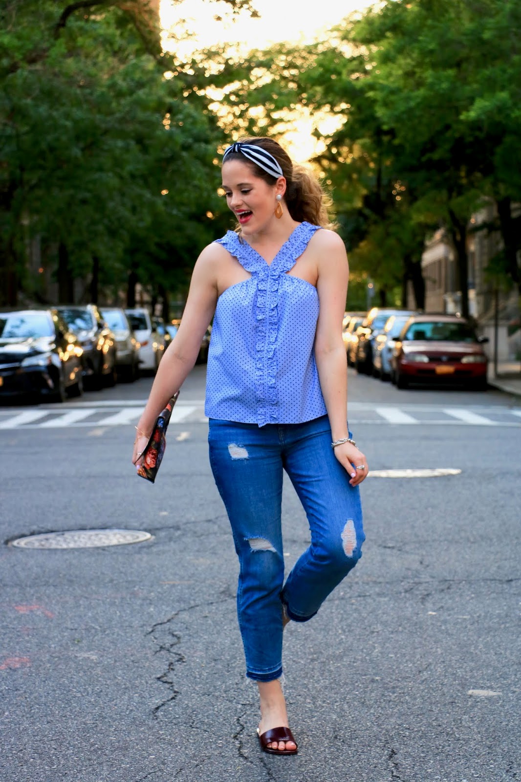 Nyc fashion blogger Kathleen Harper wearing a cute weekend outfit for spring.