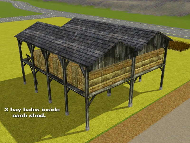 Simming in Magnificent Style The farm 11. hay bale for hay storage