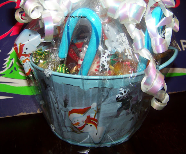 Dollar tree bucket Christmas gift idea