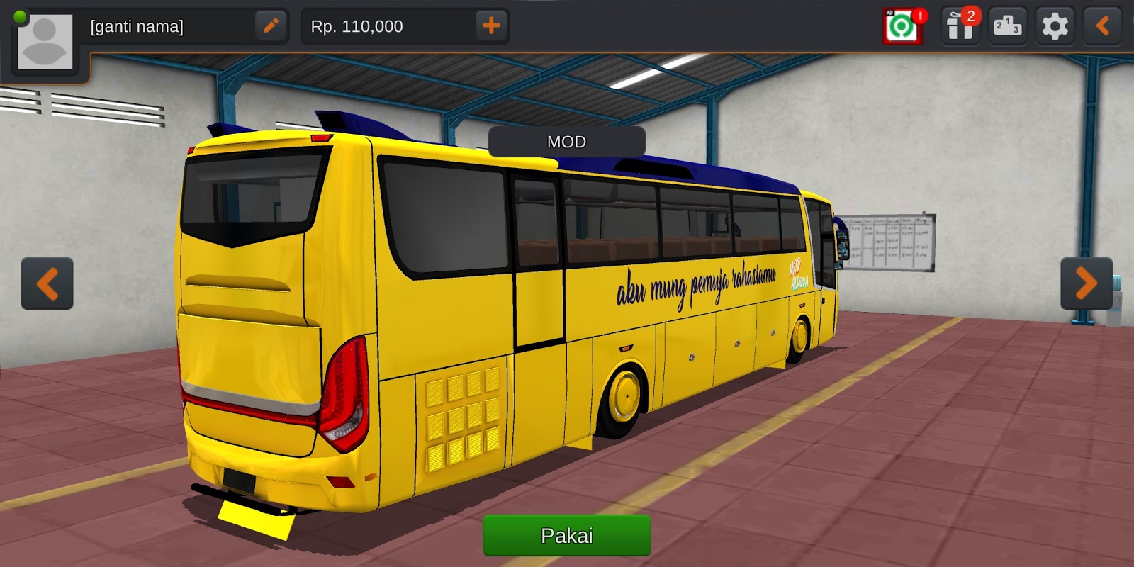 MOD BUS SKYLINER BSW cvt Aldovadewa BUSSID - ADI SEMBILANLIMA