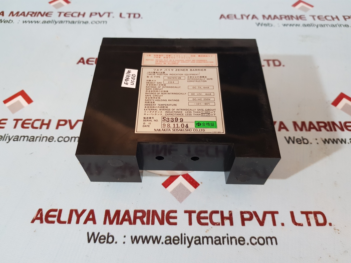 Barrière Zener Nakakita NS797C-ZB - Pour Indicateur De Position De Vanne, Occasion Fonctionnelle