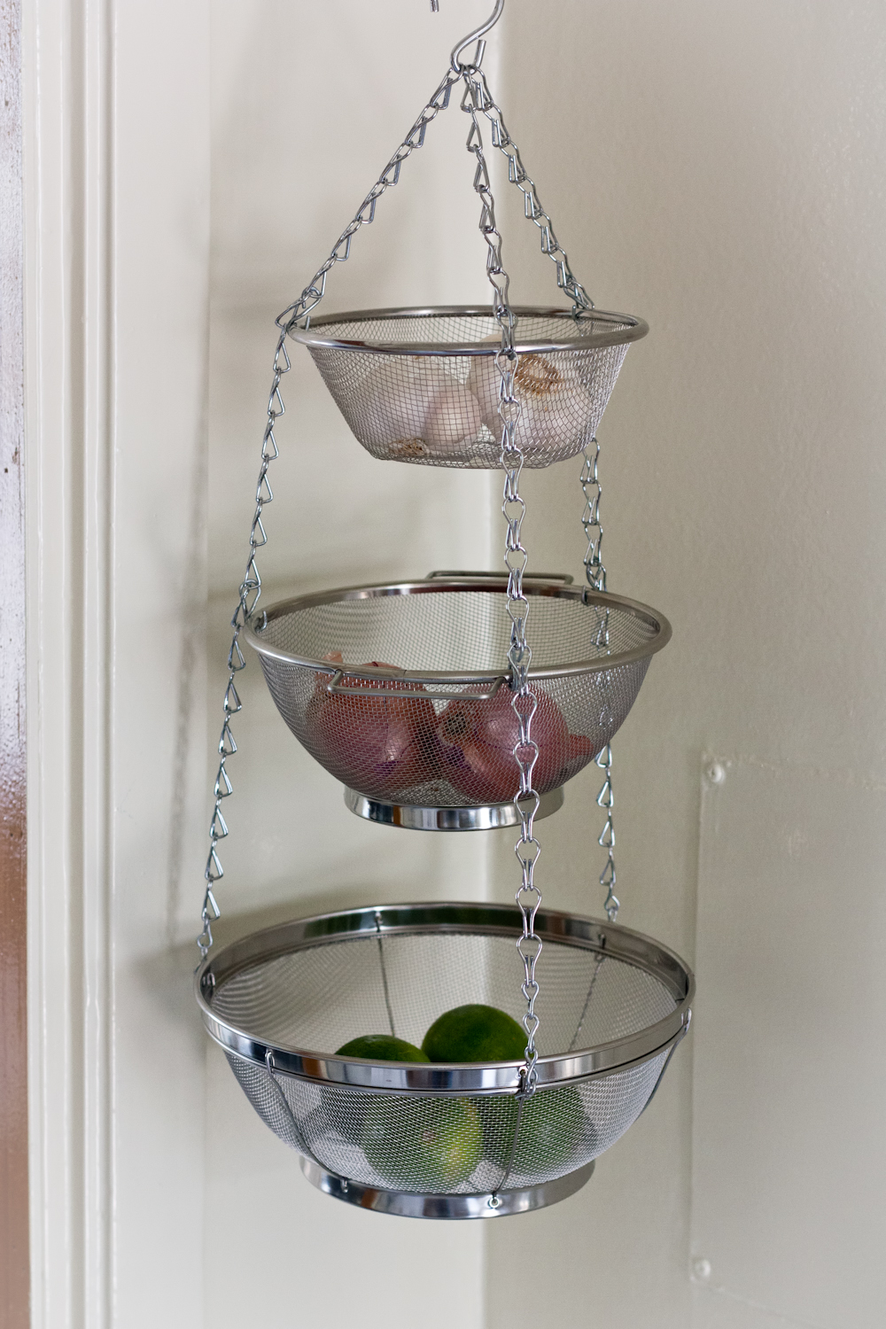 marlene b. creative DIY Hanging Produce Baskets.