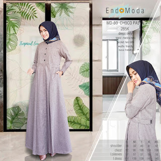 Koleksi Terbaru Gamis Dress Set ENDOMODA MD 60