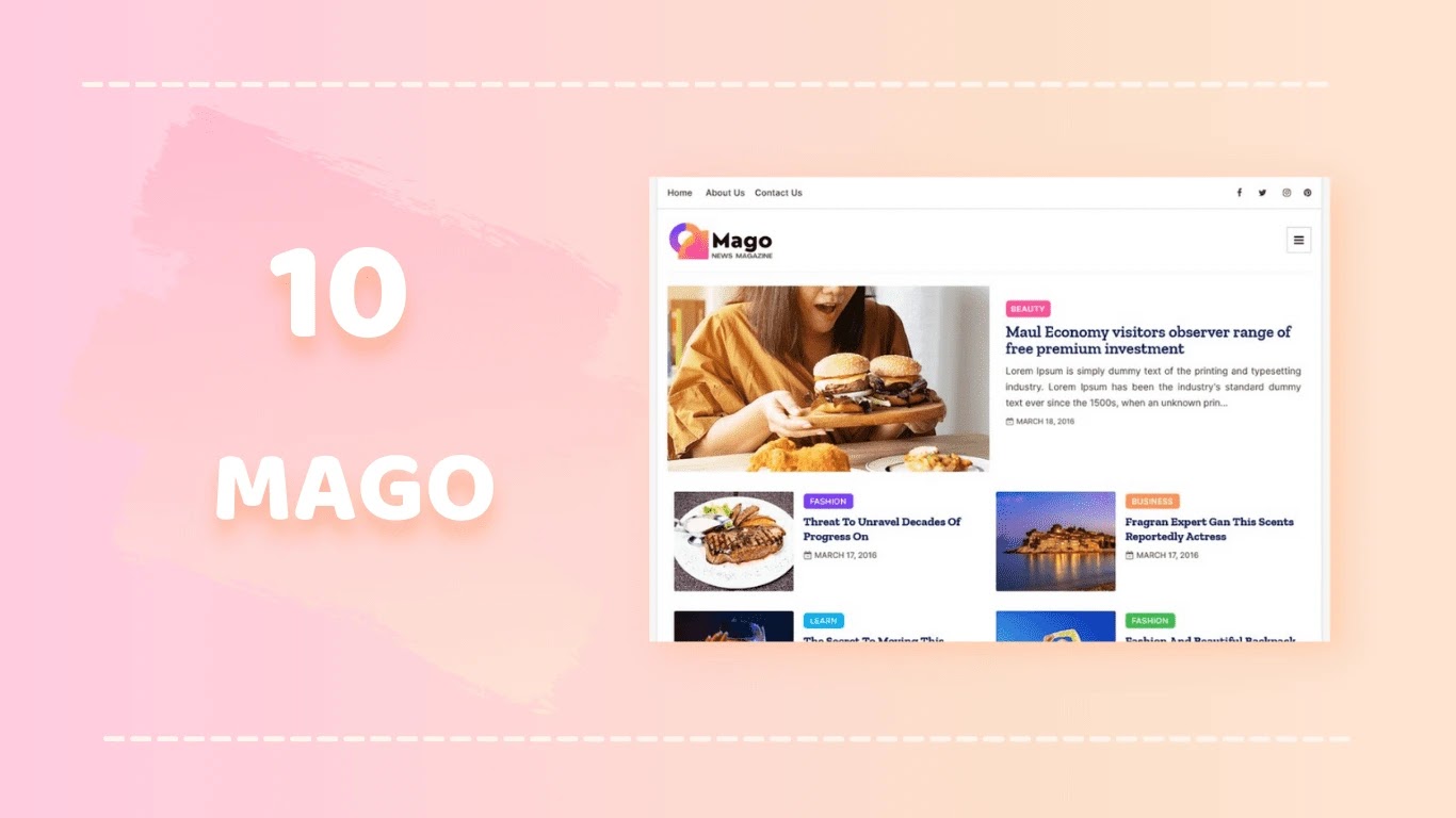 Mago blogger template download