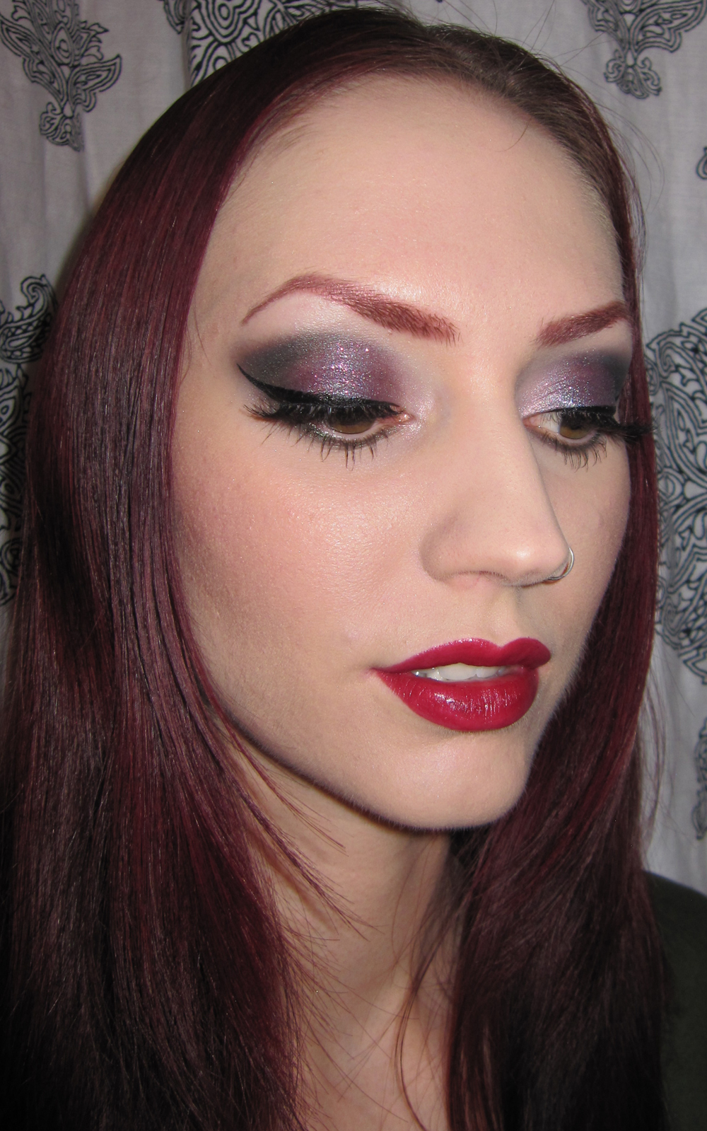 glitter tutorial makeup eye purple crack below