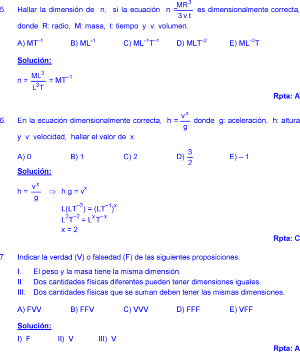 Analisis Dimensional Ejercicios Y Problemas Resueltos Pdf