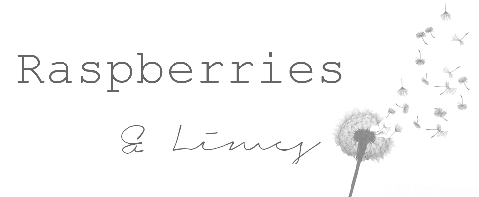 raspberries and limes