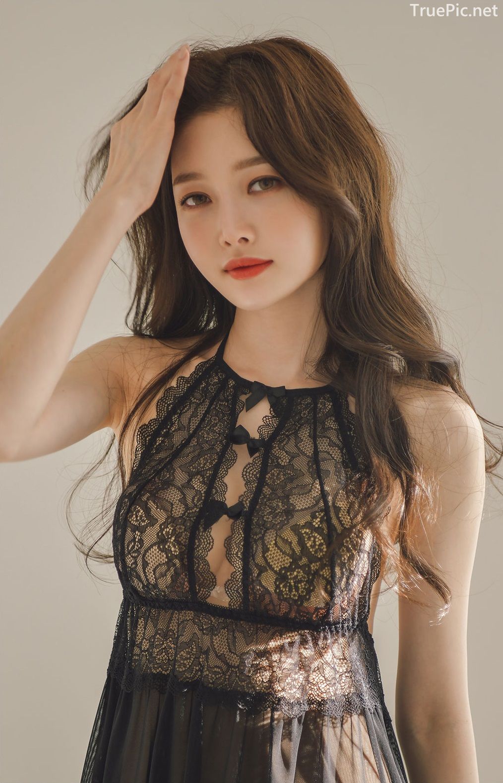 Kim Hee Jeong - 2 Black Sleepwear Sets - Korean fashion and model - Picture 19