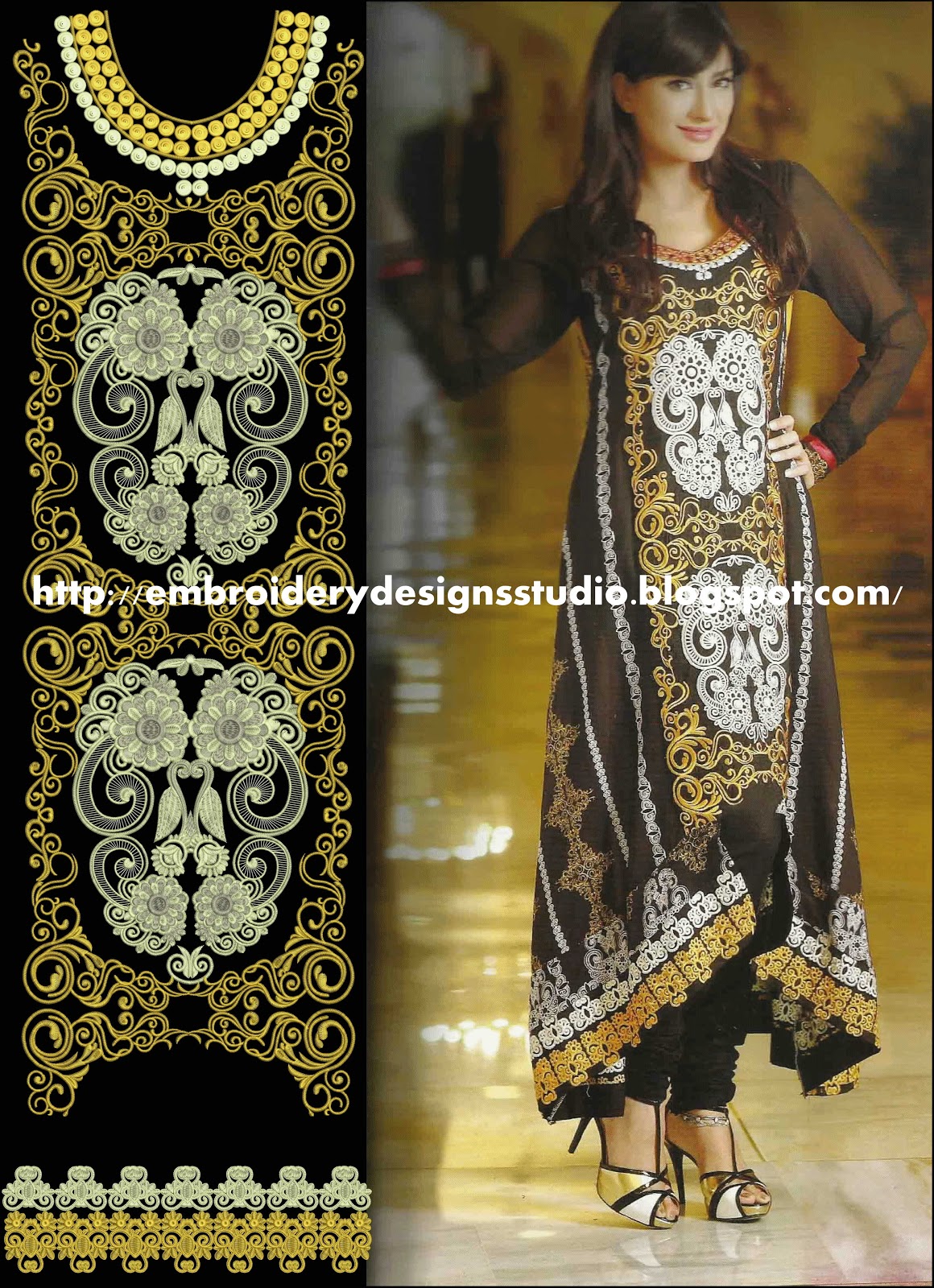 New Stylish All Over Jaal Embroidery Designs Free Embroidery Designs