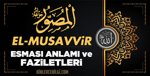 El-Musavvir ism-i şerifi, Allah'ın (cc) 99 Esmaül Hüsnasından olan El-Musavvir ne demek, anlamı, zikri, fazileti nedir? ya Musavvir Ebced değeri, zikir adedi ve günü nedir? El-Musavvir ism-i şerifi, Allah'ın (cc) 99 Esmaül Hüsnasından olan El-Musavvir ne demek, anlamı, zikri, fazileti nedir? ya Musavvir Ebced değeri, zikir adedi ve günü nedir?