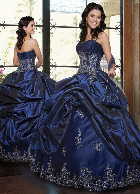 Dam Brinoword: Wedding dress cute royal blue