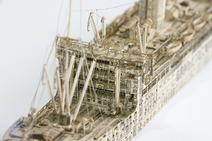 The Intricate Models Of Bettleships Made With Old Newspapers