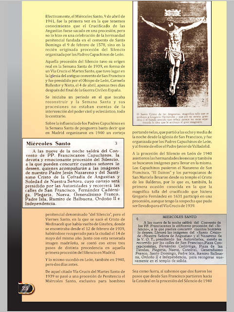 EL SANTO CRISTO DE LA COFRADÍA DE NUESTRA SEÑORA DE LAS ANGUSTIAS Y SOLEDAD EN LA PROCESIÓN DEL SILENCIO EL MIERCOLES SANTO. (1941-1946) Gonzalo Márquez