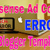 How to Fix Async XML Parsing Error When Saving Google Adsense Code in Blogger