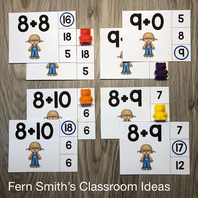 Clip Here to Download this Easy to Prep Scarecrow Themed Addition Sums to 20 Clip Card Math Center for Your Class Today!