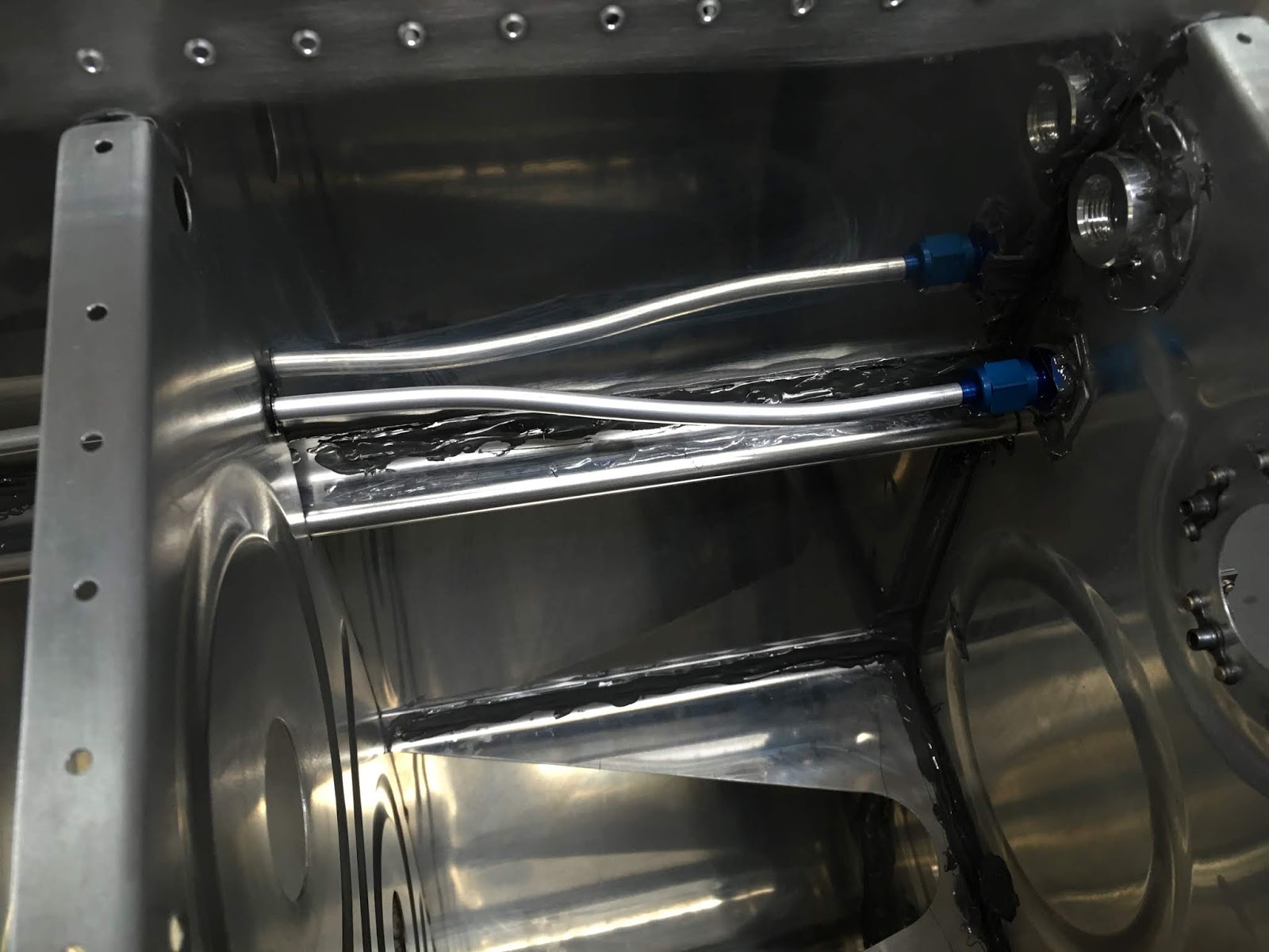 Alex's RV14A Build Log Section 18 Fuel Tank (jstiffener; inboard