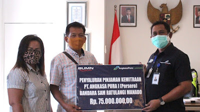 Pandemi Covid-19, Angkasa Pura 1 Salurkan Program Kemitraan Bantu UKM di Manado