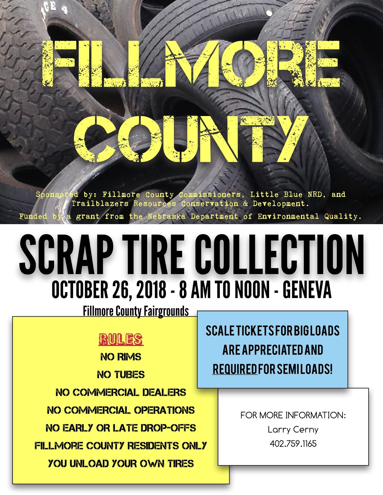 Village of Exeter Fillmore County Scrap Tire Collection October 26