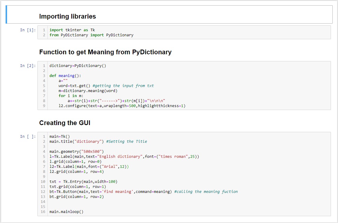 Pycoding: Project 2: Building English Dictionary with a GUI using Python