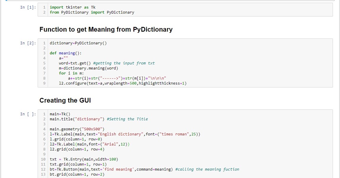 Pycoding Project 2 Building English Dictionary with a GUI using Python