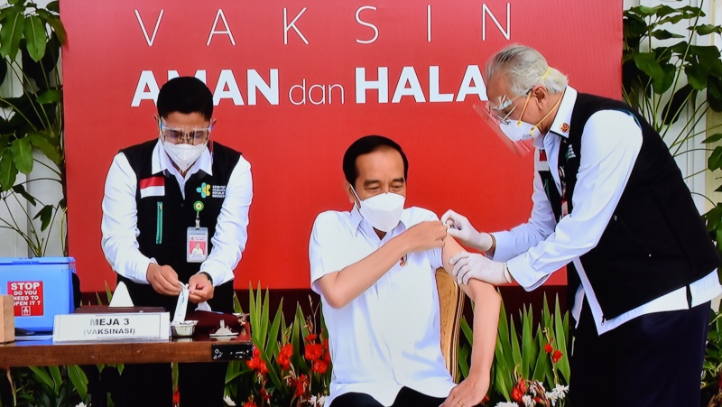 Vaksinasi COVID-19 Perdana, Jokowi: Akan Dilakukan Di Seluruh Tanah Air