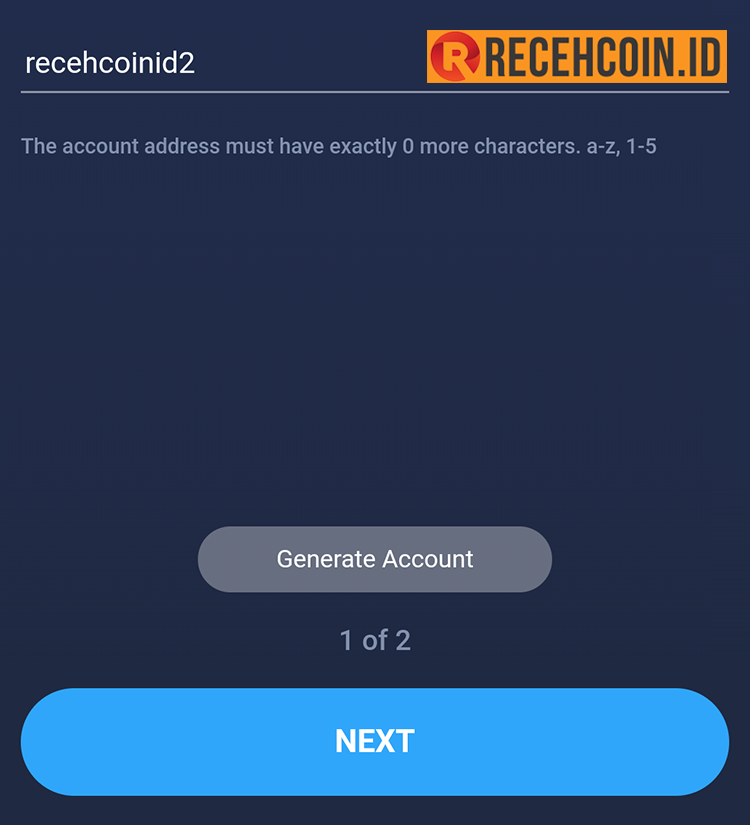 Cara Membuat dan Aktivasi EOS Address RECEHCOIN