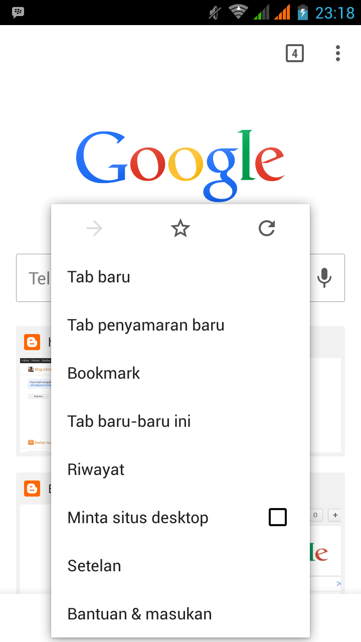 Fungsi tab Penyamaran chrome android - Dunia Android