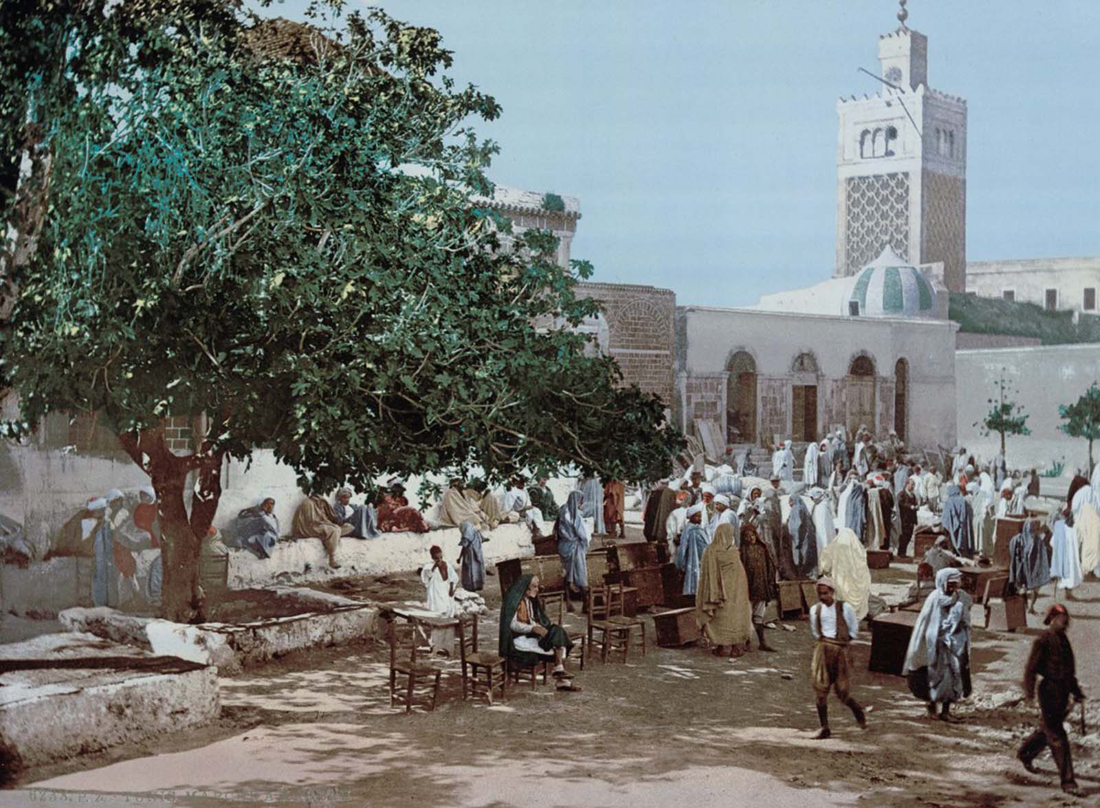 tunisia old color photochrom