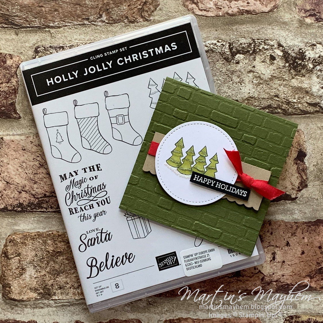 Martin's Mayhem Happy Holidays Stampin' Up! Holly Jolly Christmas
