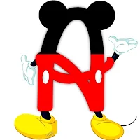 Original alfabeto inspirado en Mickey Mouse A.