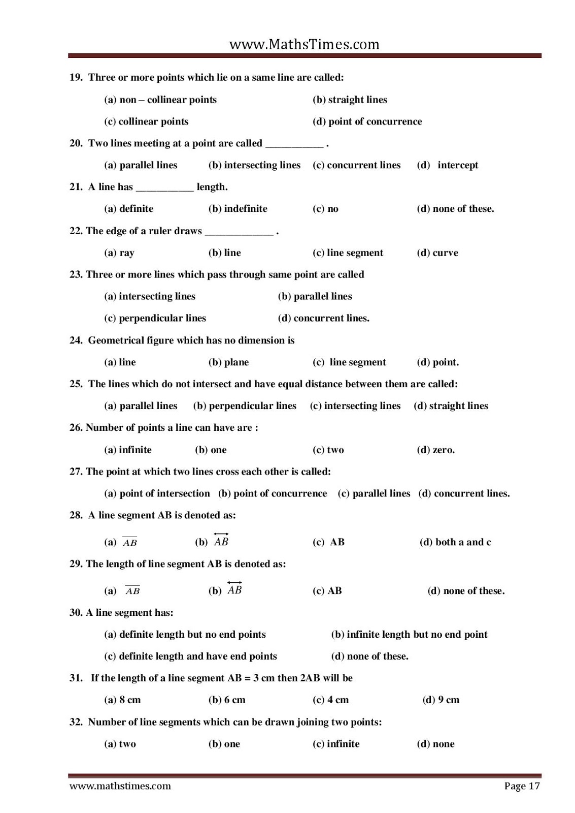 Numbers Worksheet For Class 6