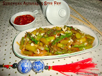 Szechuan Asparagus Stir Fry / Sichuan Style Asparagus Stir Fry recipe/ Asparagus Stir Fry Sichuan -Style