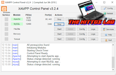 XAMPP Control Panel MySQL Apache
