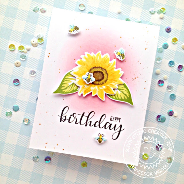 Sunny Studio Stamps: Sunflower Fields Birthday Balloons Happy Birthday Card by Franci Vignoli Sunny Studio Stamps: Sunflower Fields Birthday Balloons Happy Birthday Card by Franci Vignoli