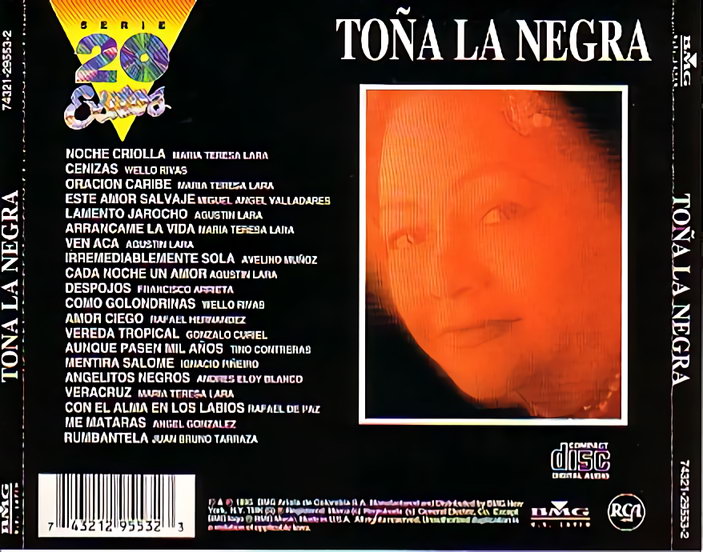 ENTRE MUSICA TOÑA LA NEGRA 20 éxitos ENTRE MUSICA TOÑA LA NEGRA 20 éxitos