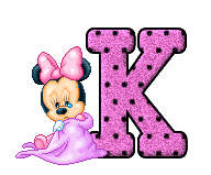 Alfabeto de Minnie bebé llorando K.