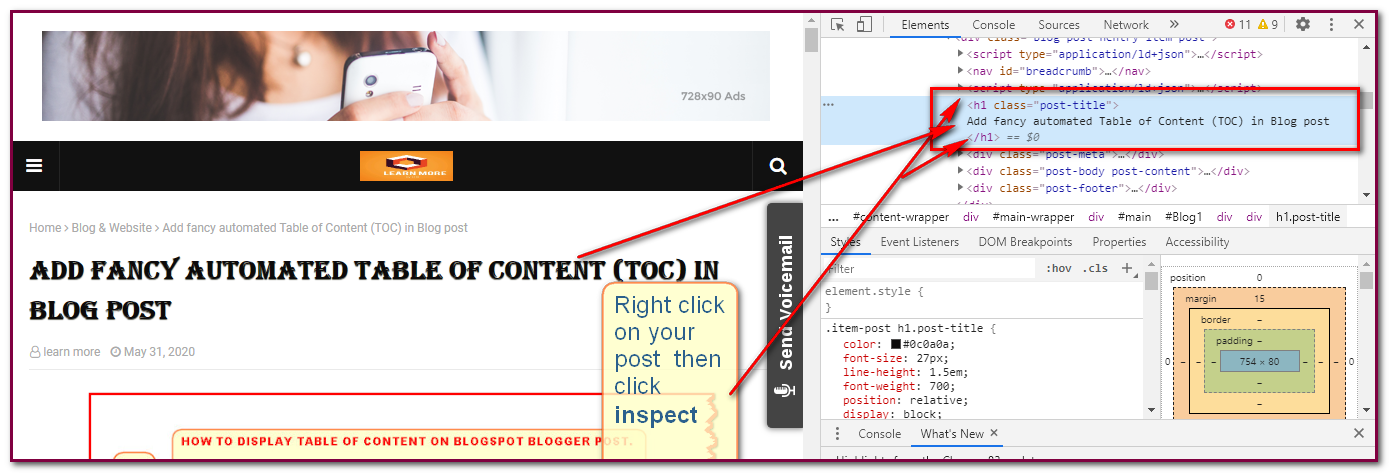 How to Change Blogger Post Title from H3 to H1 I Heading tag