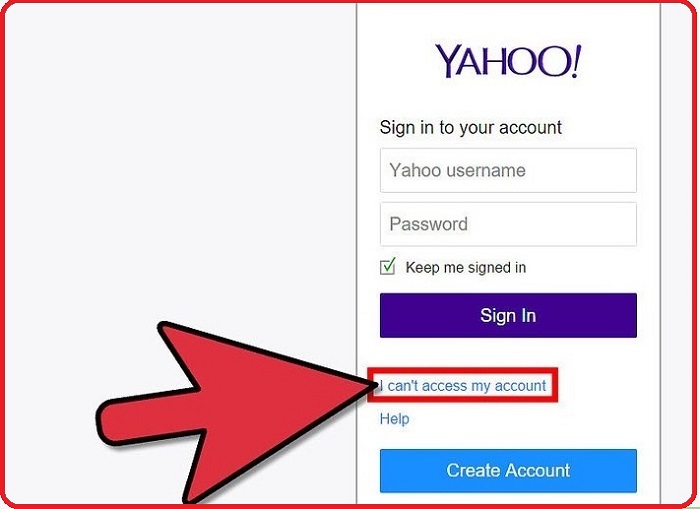 can t access yahoo account