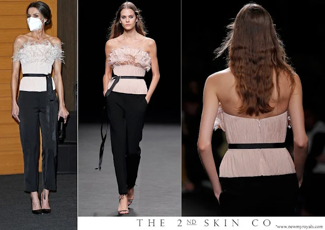 Queen Letizia wore The 2nd Skin Co. Strapless Neckline Top and Straight Trousers