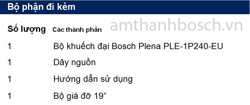 Bộ khuếch đại Bosch Plena PLE‑1P240‑EU