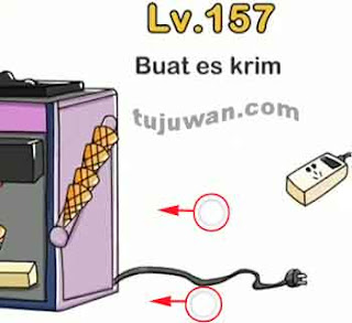 Solusi Jawaban Buat Es Krim Brain Out Level 157