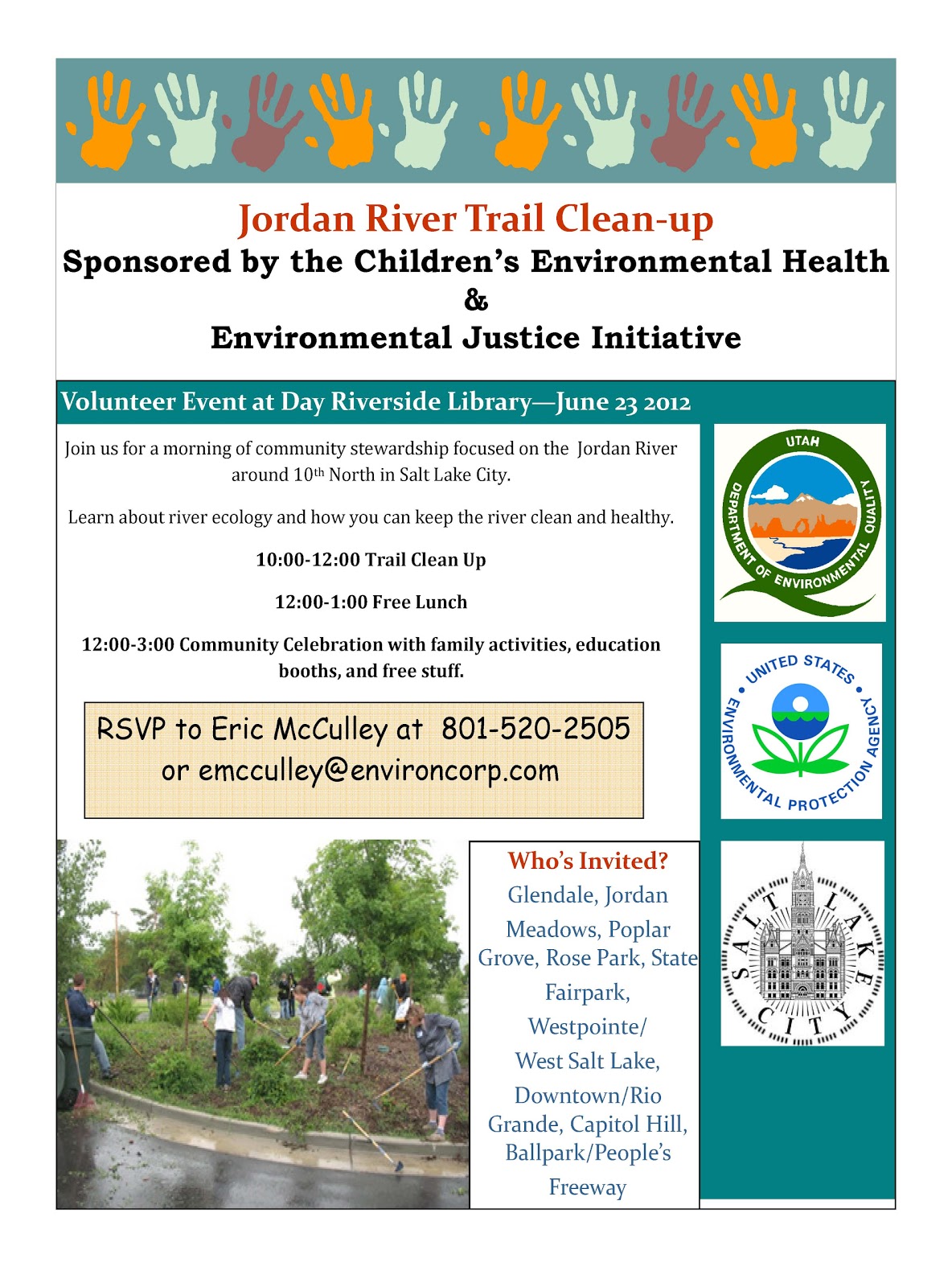 Utah Office of Health Disparities Jordan River Trail CleanUp on June